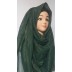 Green Glitter Party Wear Hijab-Stole